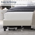 thumbnail image 5 of Yaheetech Upholstered Platform Bed Frame with Channel Tufted Headboard, Queen, Ivory, 5 of 6
