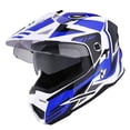 thumbnail image 1 of Casco 1Storm Storm Force Blue Dual Sport con doble visera, talla L, 1 of 8