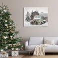 thumbnail image 2 of Rural Vintage Truck & Barn Snowy Winter Landscape Transportation Painting Gallery-Wrapped Canvas Print Wall Art, 2 of 7
