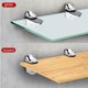thumbnail image 5 of 4 Piezas Abrazadera de Vidrio Soporte de Estante de Vidrio Ajustable Abrazadera de Vidrio de aleación de Zinc Soportes de Estante de Vidrio Montaje en Pared para Tablero de Madera de Vidrio de 3-21, 5 of 5