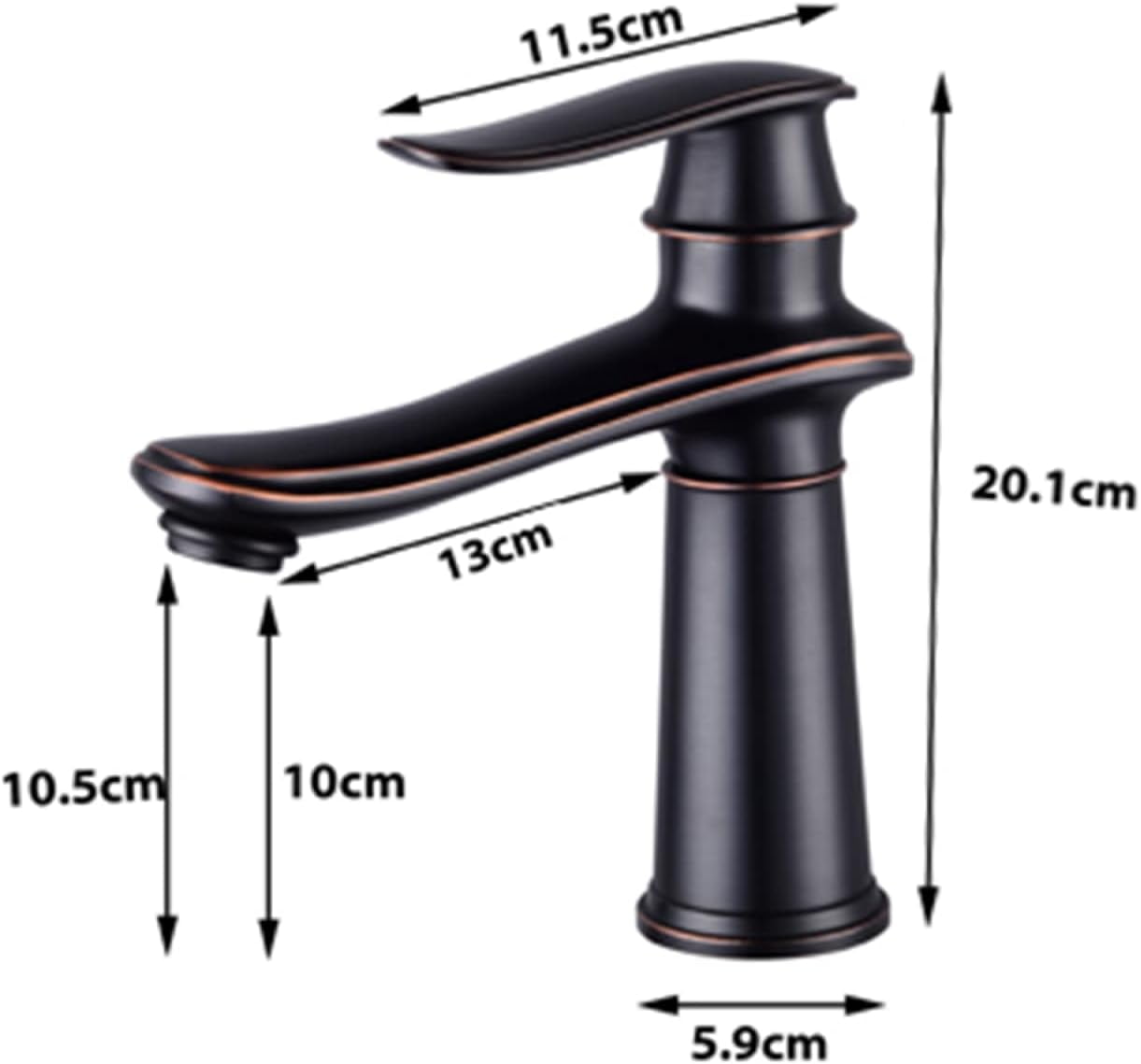 Vintage Sink Faucet Bathroom, Brass Bathroom Faucet, Sink Faucet Hot and Cold Mix Tap, Single Handle Bathroom Sink Faucet, White Gold, High