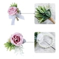 thumbnail image 3 of Artificial Rose Men's and Women's corsage Wristband corsage, wedding ball set decoration Flower accessory set decoration - style:style 3, 3 of 5