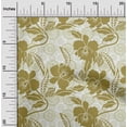 thumbnail image 2 of oneOone Viscose Jersey Olive Green Fabric Asian Floral Sewing Material Print Fabric By The Yard 60 Inch Wide, 2 of 4