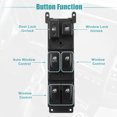 thumbnail image 3 of Interruptor de ventana eléctrica Unique Bargains para Hyundai Sonata 2005-2007 negro, 3 of 9