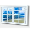 thumbnail image 2 of Closed Window to Blue Seascape - Oversized Landscape Wall Art Print, 2 of 3