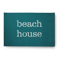 Simply Daisy 4' x 6' Beach House Nautical Chenille Rug, Ocean Teal