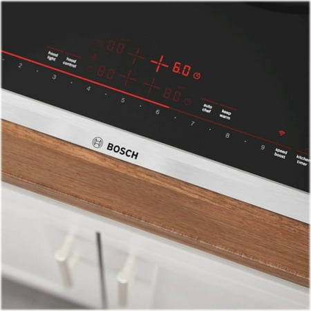 Bosch - 800 Series 30" Built-In Electric Induction Cooktop with 4 elements and HomeConnect - Black