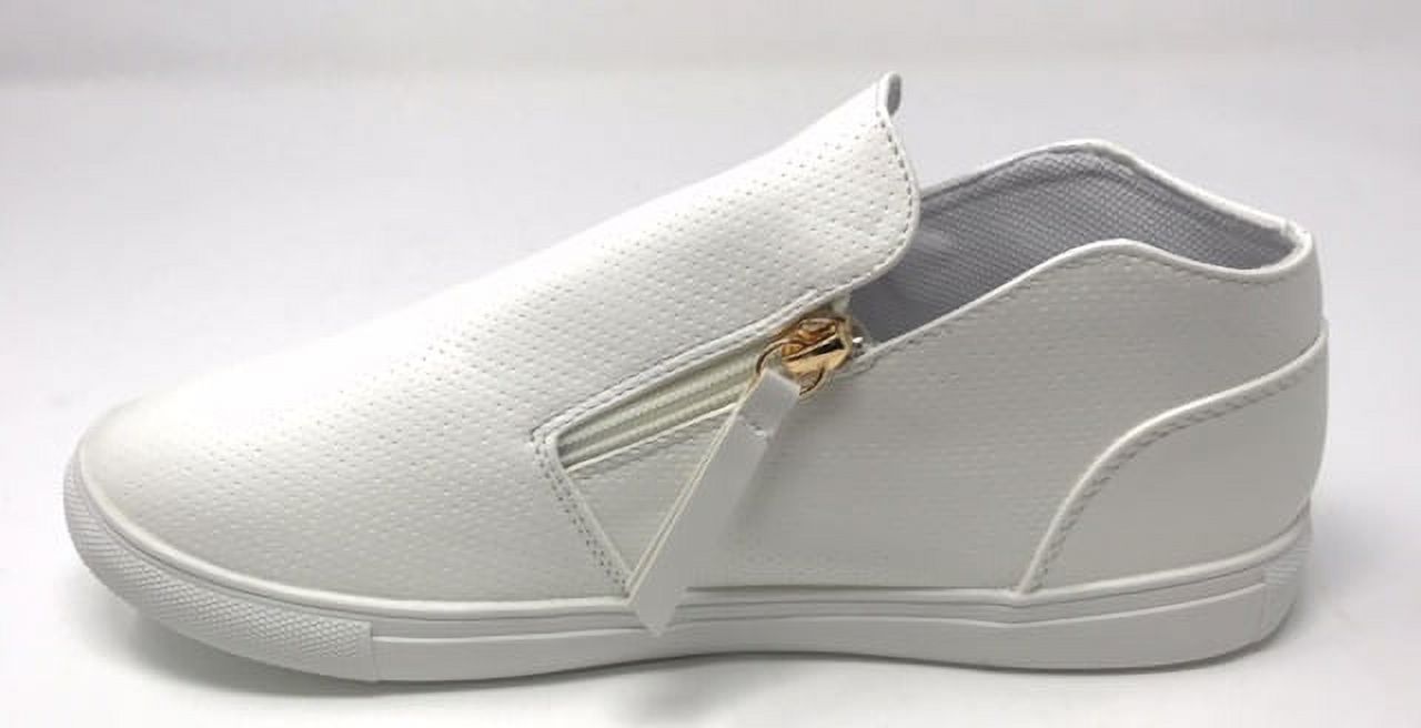 Forever Young Women's High Top Side Zip Perforated Sneakers