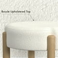 thumbnail image 4 of HomePop Luna Round Upholstered Ottoman, Cream Boucle, 4 of 11