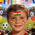 thumbnail image 4 of Yhmxh Tatuajes temporales con la bandera de los países del Mundial, tatuajes faciales internacionales con la bandera nacional, pegatinas impermeables, tatuajes falsos con la bandera del mundo para, 4 of 5