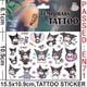 thumbnail image 3 of Juego de 4 pegatinas de Hello Kitty para tatuajes, resistentes al agua, originales, con diseño de perro canela, suministros para fiestas de cumpleaños, decoración, regalo para niños Kuromied, 3 of 4