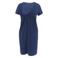 thumbnail image 5 of VALSEEL Pregnant Women Clothes V Neck Short Sleeved Maternity Breastfeeding Casual Dress, 5 of 8