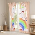 thumbnail image 3 of Manfei Kawaii Orange Cat Blackout Curtains Set of 2 (52x84 Each) for Kids, Cartoon Rainbow Window Curtains, Cute Stars Print Curtains and Drapes, Window Curtains Home Decor, 3 of 6