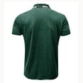 thumbnail image 4 of VERUGU Mens Shirts Casual Fashion Short Sleeve Check Printing Turndown Collar Button Shirt Blouse Green S, 4 of 6