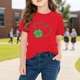 thumbnail image 4 of Cethrio Girls Cotton T-shirts, Party Graphic Short Sleeve Casual St Patrick's Day Tops Red Size 5T, 4 of 4
