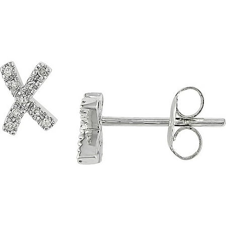 14kt White Gold Diamond X Earrings 14kt White Gold Diamond X Earrings