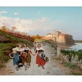 thumbnail image 2 of Fabio Cipolla 23x20 Gold Ornate Framed and Double Matted Museum Art Print Titled - Women on a Country Road, 2 of 4