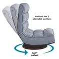 thumbnail image 3 of Amairany Linen Recliner/Floor Chair - 3 Adjustable Positions, 360 Swivel, 3 of 8