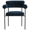 thumbnail image 4 of SAFAVIEH Couture Jaslene Modern Velvet Solid Dining Chair, Navy/ Black, 4 of 8