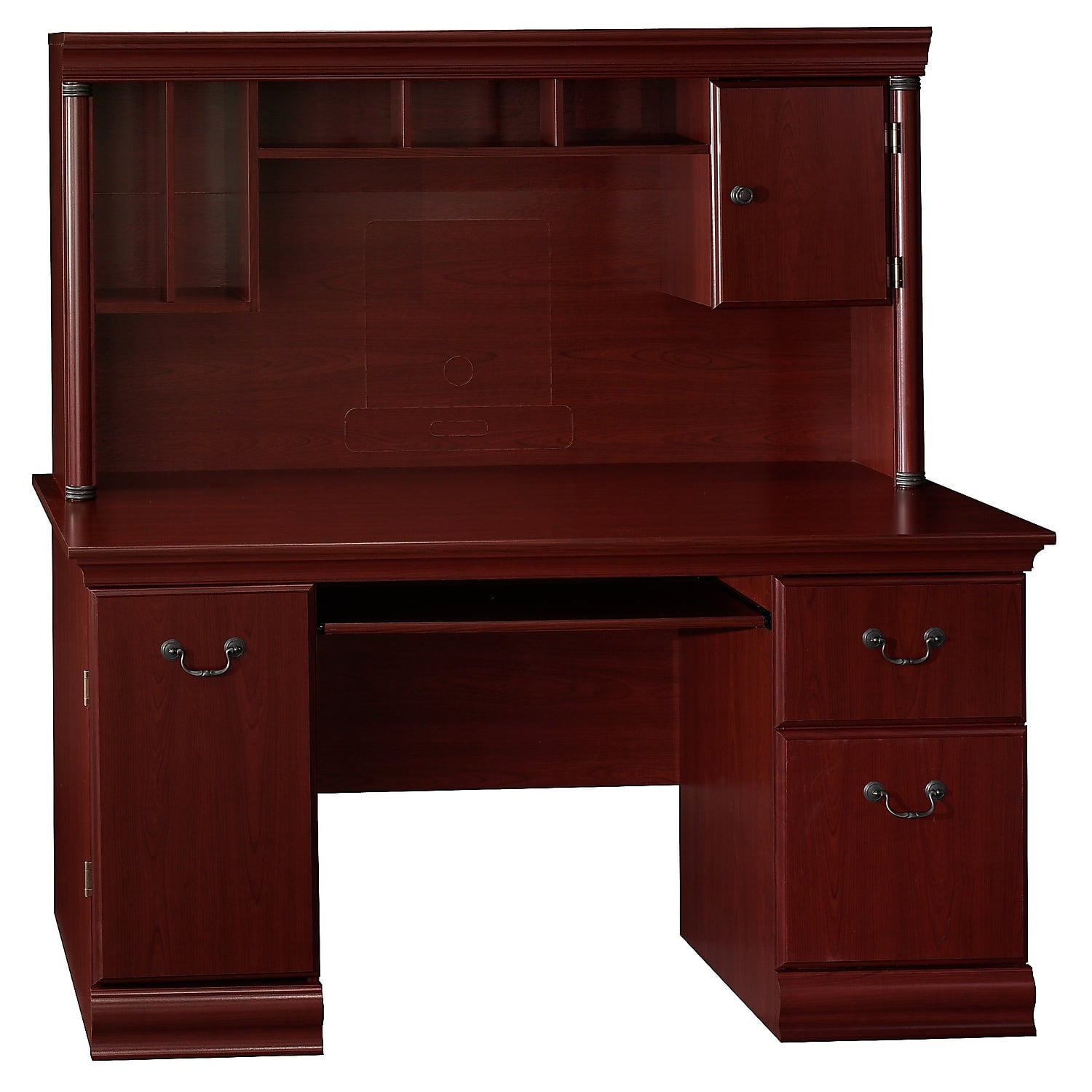 Bush Furniture Birmingham Office Desk with Hutch