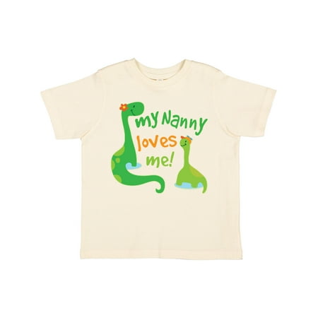 

Inktastic My Nanny Loves Me Grandson Dinosaur Gift Toddler Boy Girl T-Shirt