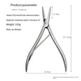 thumbnail image 2 of 7 Inch Flat Teeth Silver Stainless Steel Clamp Hair Extension Plier with Smooth Grooves Keratin Hair Extensions Tools, 2 of 6