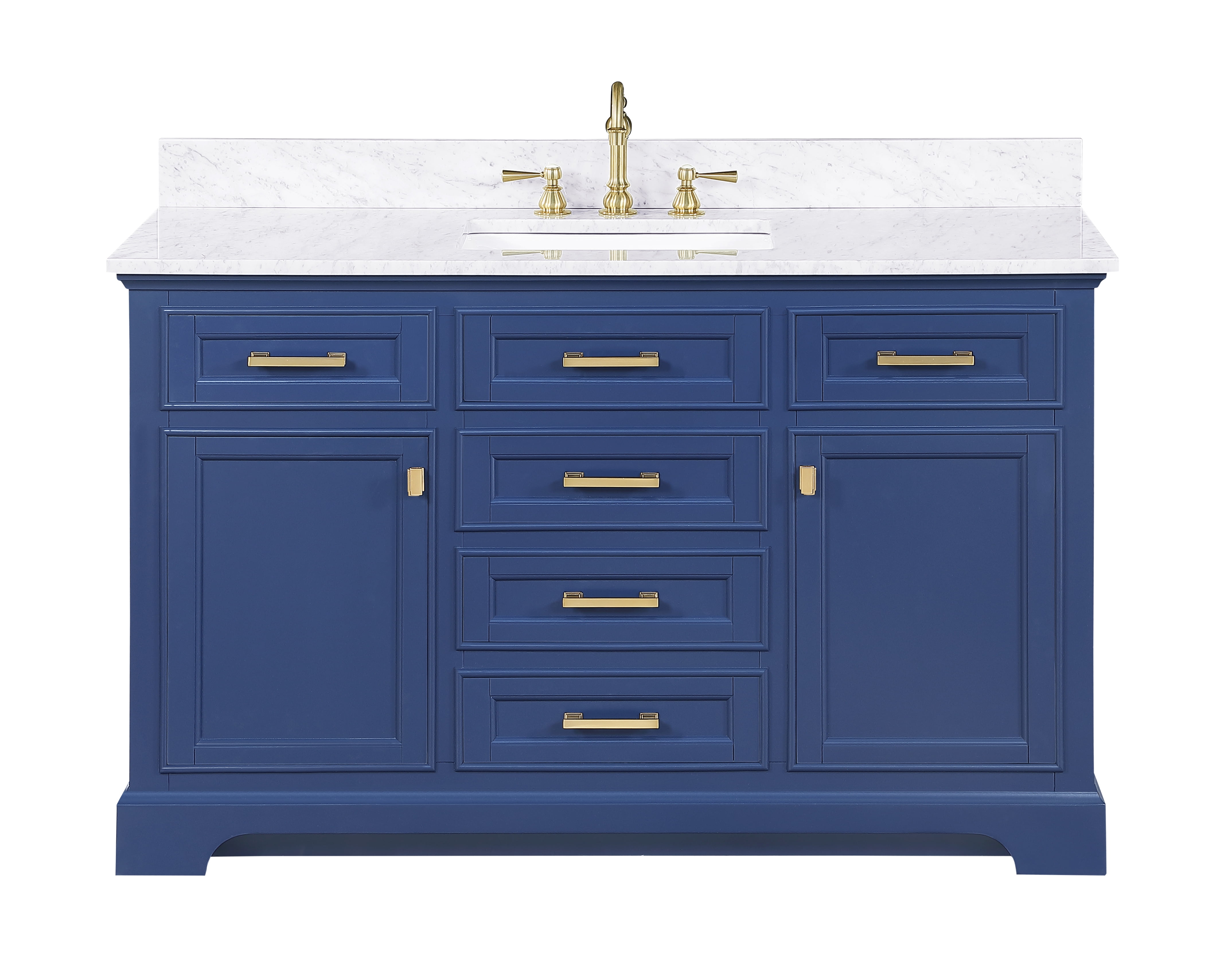 Buy Design Element Milano Single Sink Bathroom Vanity In Blue Online