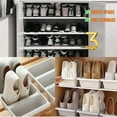 thumbnail image 6 of Tainini Shoe Organizer Rack, Plastic Vertical Narrow Shelves for Closet ,Shoe Holder, Stand for Entryway Storage Organizer Stackable Cabinet, 6 of 9