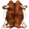 thumbnail image 2 of Safavieh Faux Cow Hide Cleto Animal Print Area Rug, Brown/Ivory, 4'7" x 5'3", 2 of 11