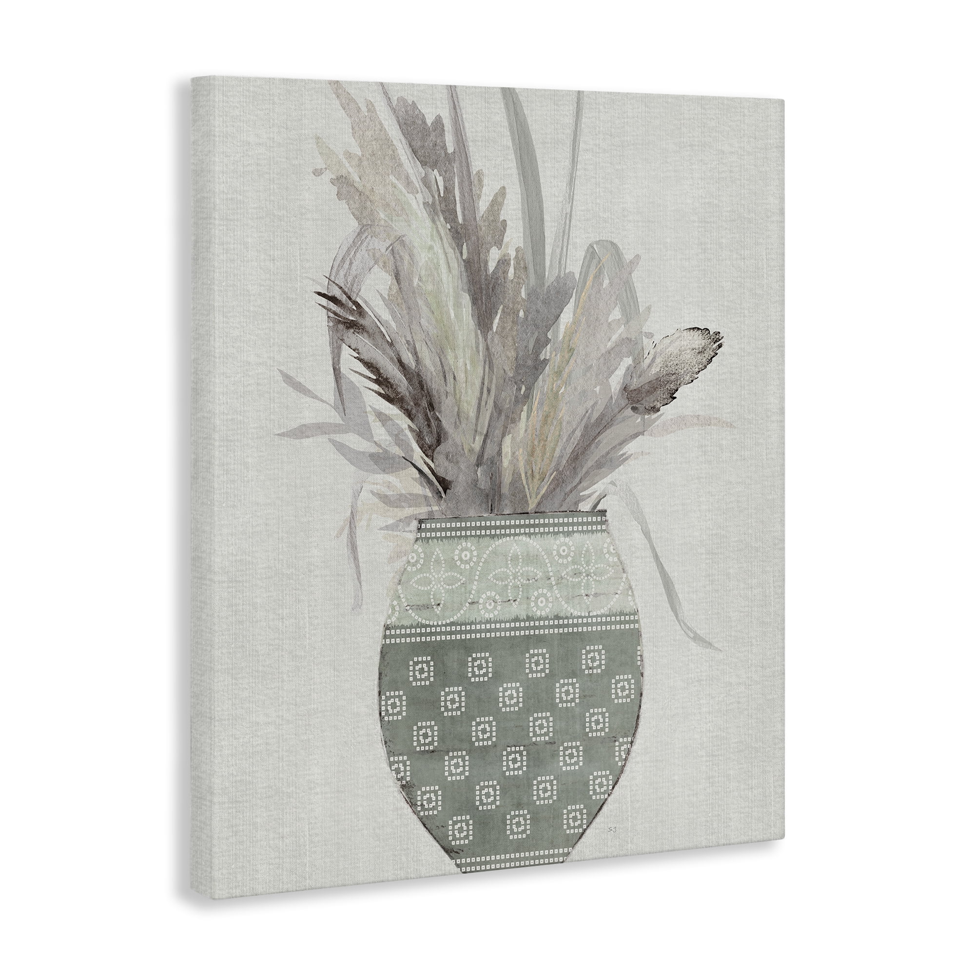 Stupell Industries Natural Wheat Bouquet Plants & Flowers Painting Wrapped Canvas Art Print Wall Art, 16 x 20