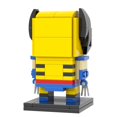 thumbnail image 3 of Marvel Wolverine Logan Mini Figure Building Block compatible with LEGO Brickheadz Brick Kit, Great Gift Desktop accessory decor - 128 Pieces, 3 of 5