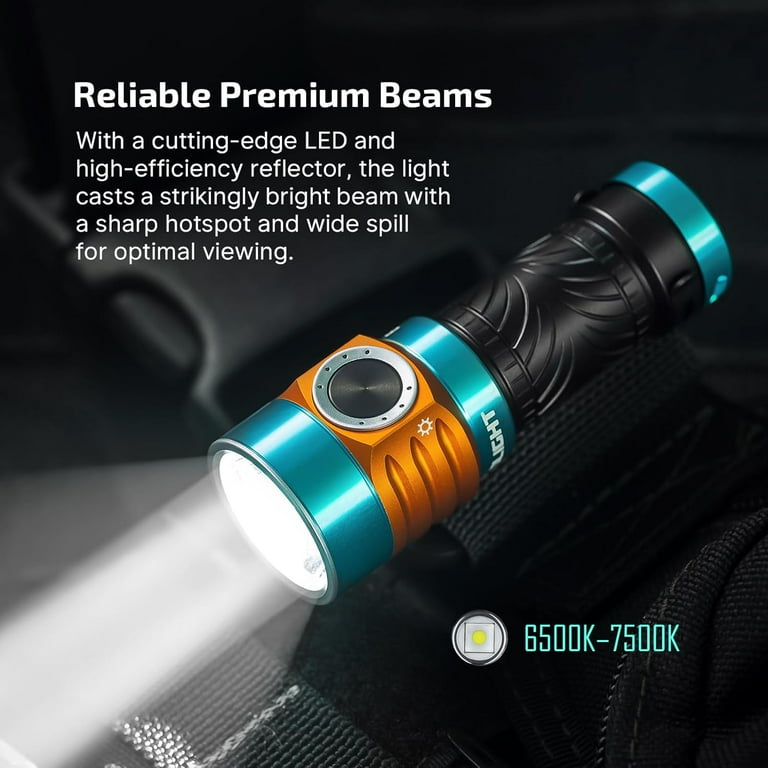 OLIGHT Baton Turbo EDC Rechargeable Handheld Flashlight, 1000