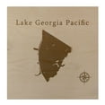 thumbnail image 1 of Lake Georgia Pacific Map 24x24" Wood Wall Art Office Decor Gift Engraved Arkansas, 1 of 3