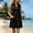 Black, variant on Women's Sleeveless Solid Color Cotton Linen Blend Shirt Dress Collared Button Down Casual Dress with Pockets Light Blue XL(XL)