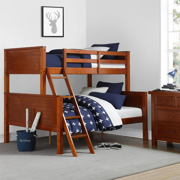 Your Zone Kenzo Convertible Twin Over, Twin And Full Bunk Bed Wood
