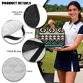 thumbnail image 6 of SEANATIVE Golf Cart Seat Cover, Compatible with EZGO, Club Car, Yamaha, 2-Seater Golf Cart Seat Towel Blanket with 4 Front Pockets, Quick Install, Washable, Green Brown Aztec Pattern, 6 of 7