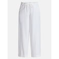 thumbnail image 6 of Time and Tru Women's Wide Leg Linen Blend Pants, Sizes XS-4X, 6 of 6