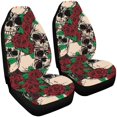 thumbnail image 2 of RYLABLUE Set of 2 Car Seat Covers Abstract Grunge Color Skulls Roses For Cloth Card Universal Auto Front Seats Protector Fits for Car,SUV Sedan,Truck, 2 of 3