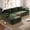 Green-Corduroy, variant on EnHomee Modular L-Shaped Couch for Livingroom Convertible Cloud Boneless Sectional Couch for Home, Black(Corduroy)