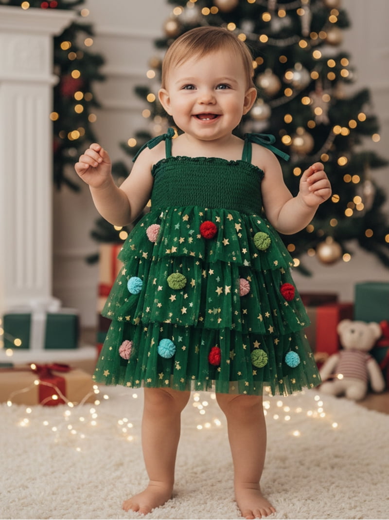 Jaweiwi Toddler Kids Little Girl Christmas A Line Dress Star Print Sleeveless Tie-up Strap Smocked Tulle Cake Dresses 1-6 Years - Walmart.com Jaweiwi Toddler Kids Little Girl Christmas A Line Dress Star Print Sleeveless Tie-up Strap Smocked Tulle Cake Dresses 1-6 Years - Walmart.com