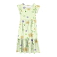 thumbnail image 5 of Yanlir Robe d'Été à Volants pour Filles 4-14 Ans, Robes Trapèze pour Enfants Sans Manches à Col Rond, Robe Soleil pour des Tenues Confortables et Stylées (Jaune#5, 12 Ans), 5 of 5