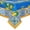 Blue, variant on Rectangle Vintage Lemon Tablecloth 60x120 Inch, Waterproof Polyester Cotton Table Cloth, Tile Flower Pattern Tablecloths for Spring Summer, Fabric Tablecloth for Indoor/Outdoor/Picnic/Party Decor