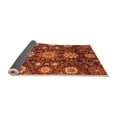 thumbnail image 2 of Ahgly Company Indoor Round Oriental Orange Modern Area Rugs, 3' Round, 2 of 4