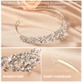 thumbnail image 3 of Tiara de flores con diamantes de imitación para novia, diadema para novia, accesorio para el cabello de cristal para boda, 3 of 7