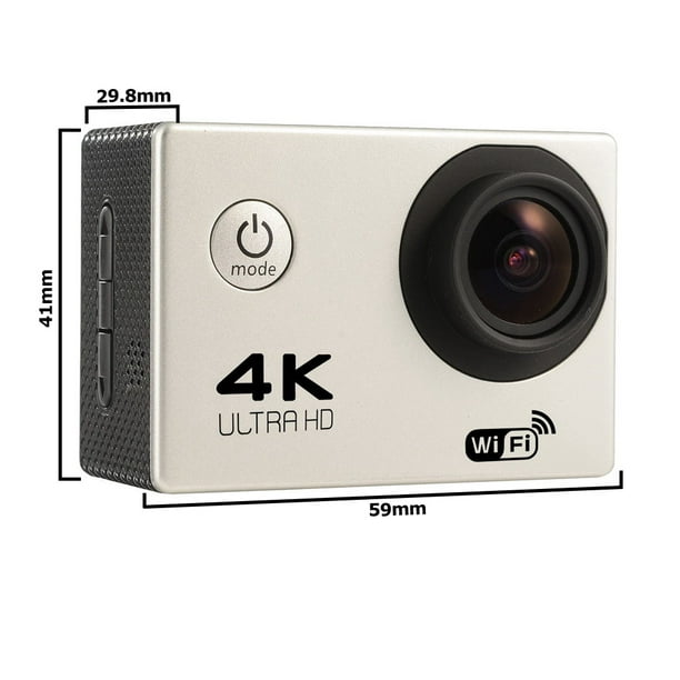 Caméra d'action sportive Aluratek 4K Wi-Fi ASC4KWF 4K, Micro SD 