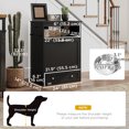 thumbnail image 3 of PawHut Pet Feeder Station Storage Cabinet, Storage Container, Black, 3 of 10