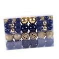 thumbnail image 4 of 100Pcs Christmas Balls Ornaments Christmas Tree Hanging Decorations Xmas Tree Decor for Party Festival Wedding Birthday Yard Black and Gold, 4 of 8