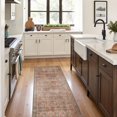 thumbnail image 3 of Area Rug x for Living Room Bedroom Dining Room Washable Rugs Vintage Distressed Print Carpet UltraThin Chenille Low Pile Lightweight Rug with Non Slip Backing Sepia, 3 of 7