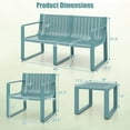 thumbnail image 3 of Costway 5 PCS Patio Furniture Set with 1 Loveseat 2 Patio Chairs & 2 Side Tables Blue, 3 of 10