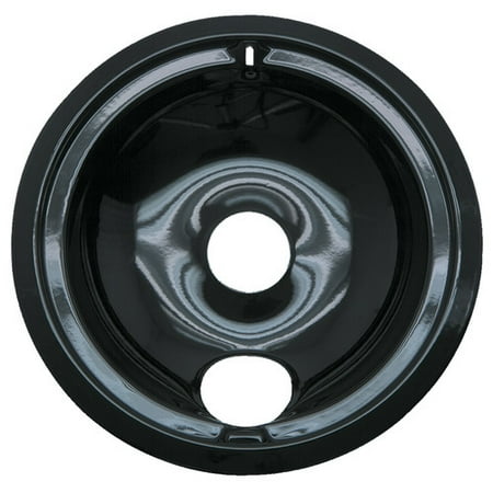 Range Kleen 1 Small Drip Bowl, Style B fits Plug-In Electric Ranges GE/Hotpoint/Kenmore/RCA, Black Porcelain